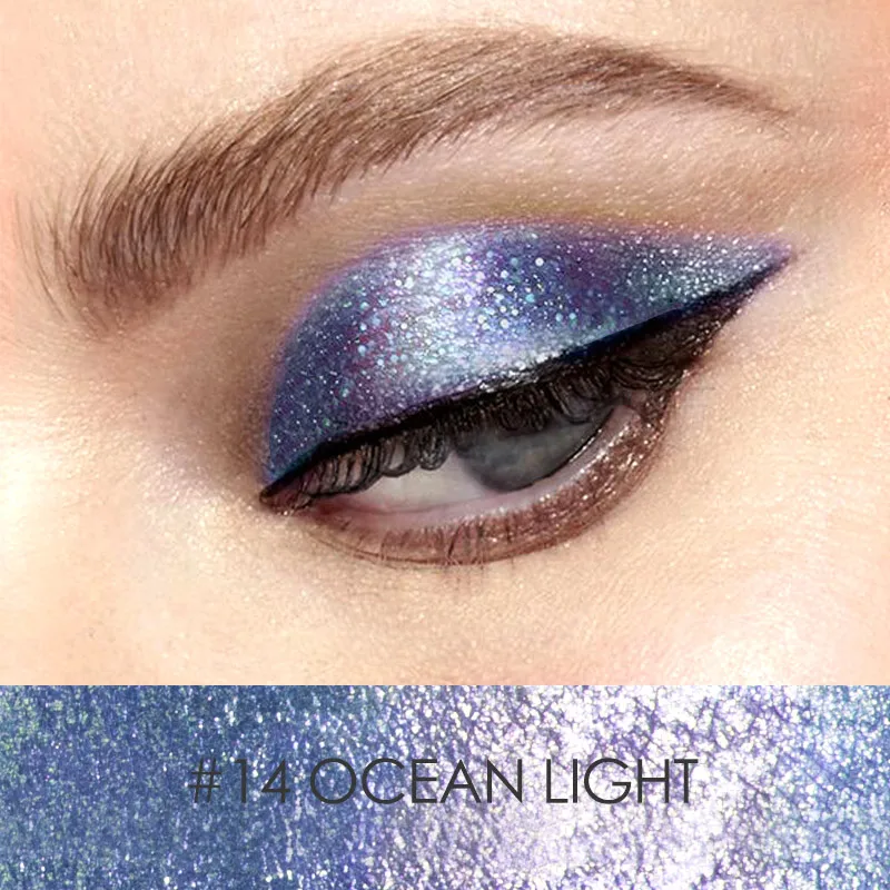 14 OCEAN LIGHT FOCALLURE, 14 цветов, жидкий пигмент, тени для век, Океанский светильник, водонепроницаемый блеск, мерцающий светильник, яркий макияж, жидкие тени для век - Цвет: 14 OCEAN LIGHT