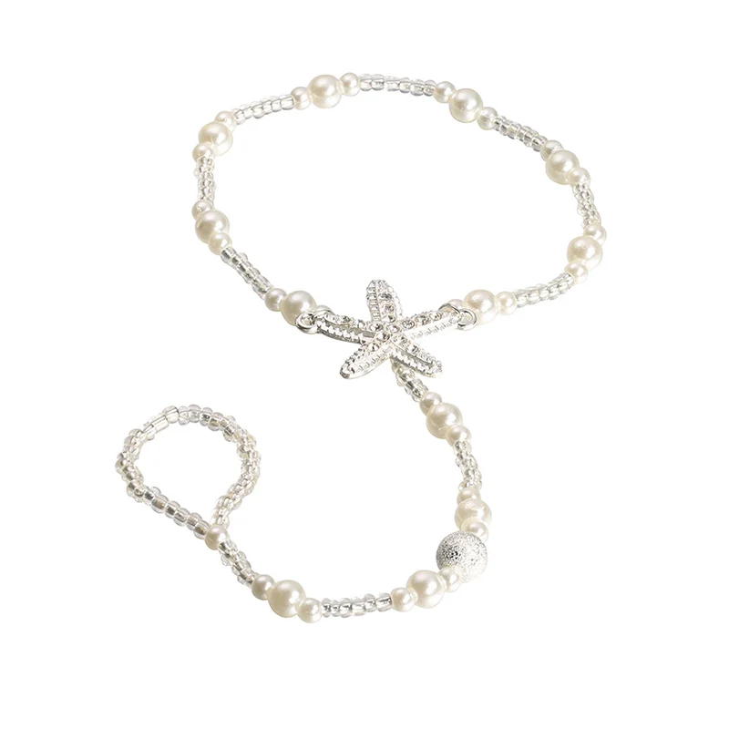 Vintage Imitation Pearls Anklet Women Bohemia Foot Beads Boho Ankle Bracelet Toe Beach Jewelry Accessories Gift Fashion