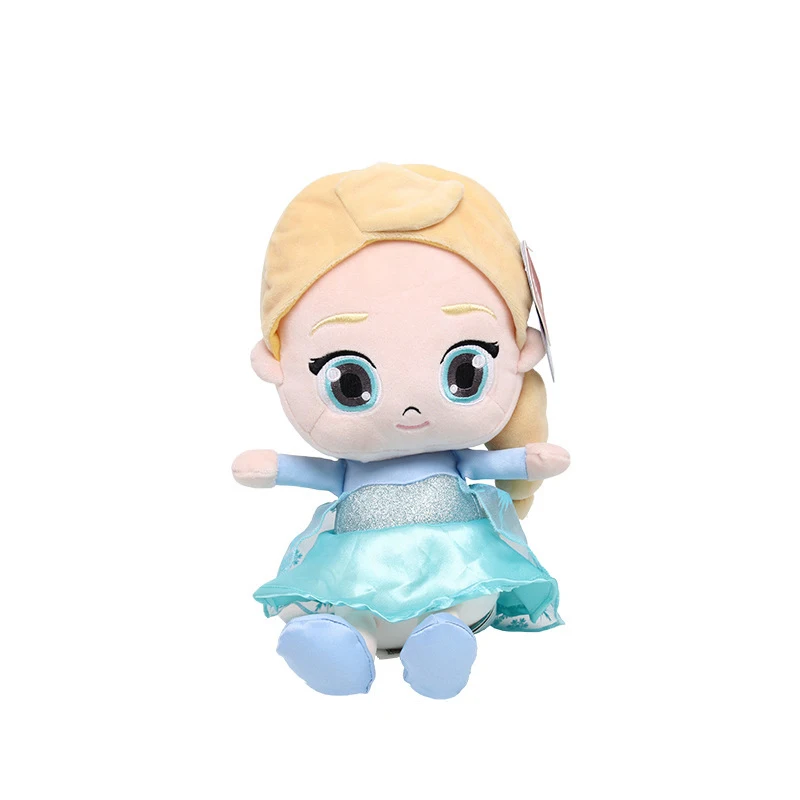 Takara Tomy 30 см Frozens плюшевые Эльза Анна Олаф аниме Рисунок Кристалл супер мягкая ткань куклы дети для Gilr подарок - Цвет: 30cm Elsa-A