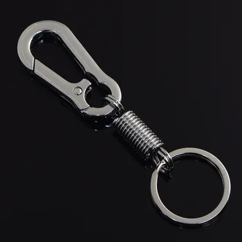 

Car Keychain Simple Strong Carabiner Shape Keychain Climbing Hook Key Chain Rings Stainless Steel Man Gift Auto Interior