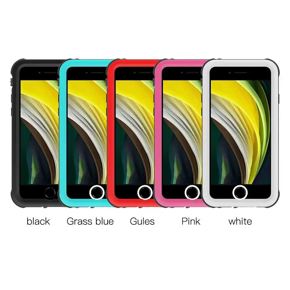 Shockproof Waterproof Case for iPhone SE 2020 Silicone Case Outdoor Sports Phone Cover Waterproof Protective Shell Cover