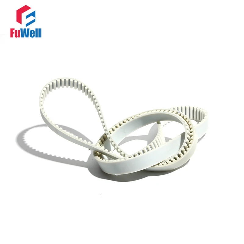 Correia Dentada de Poliuretano Branco 5m4430 4440 4450 4460 4480 Polia Dentada 15 20 25 30 mm de Largura Htd5m Correia de Transmissão pu