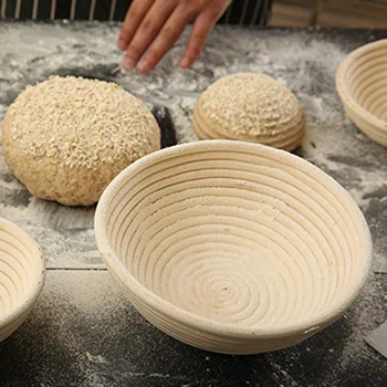 

2 Pack Of 12 Inch Round Proofing Baskets with Liner Bread Bowl for Baking Dough with Rising Pattern