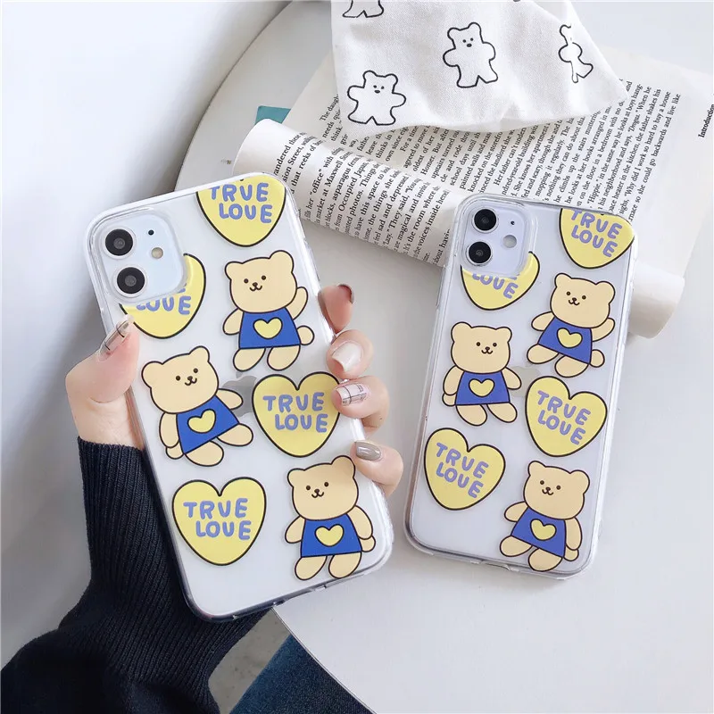 Прозрачный чехол GYKZ для iPhone 11 Pro XS MAX X XR 7 8 6 6s Plus в Корейском стиле мягкий телефона