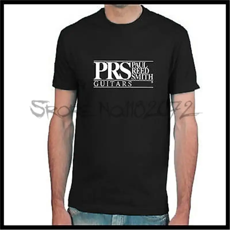 Prsポールリードスミスギターロゴ黒半袖tシャツの男性の黒tシャツ夏のファッションの男性の綿sbz5380トップス Tシャツ Aliexpress