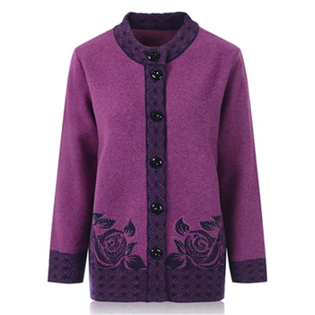 

Middle-aged women mother 2020 autumn new Long sleeve cardigan sweater winter tops Loose plus size sweaters cardigans coat 7XL
