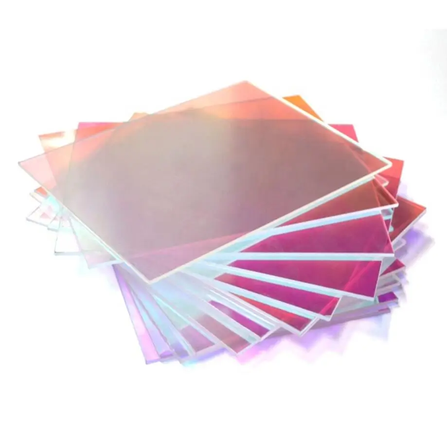 Customize Iridescent Laser Plexiglass PMMA Plastic Sheet Acrylic Board Rainbow Like Color Polymethyl For Advertising/Decoration