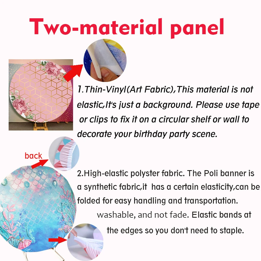 US $158.70 Customize Elastic Fabric 3 Sets 150cm Round And Cyliders Cover