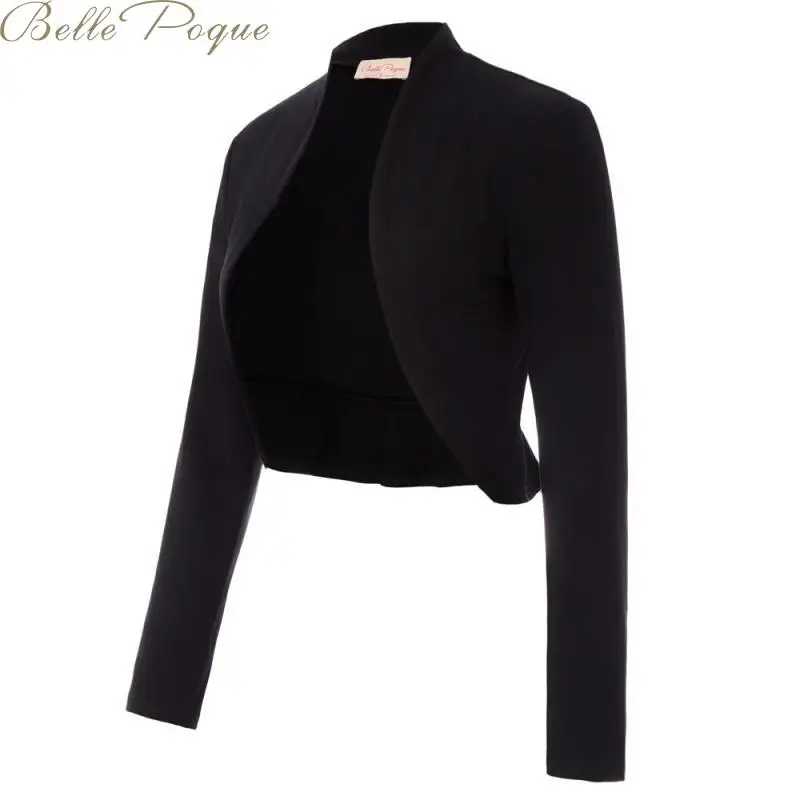 Belle poque, новинка, женский кардиган с длинным рукавом, открытая стежка, короткая куртка, укороченное мини пальто с пуговицами,, осень, зима