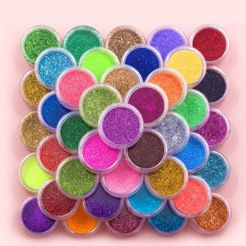 45 цветов смолы пигментный слюдяной порошок блестит сикеты дизайн ногтей ювелирных изделий DXAA