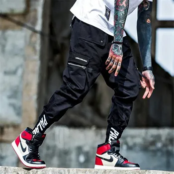 

2020 NEW Mens Hip Hop Cargo Pants Pockets Vintage Tatical Pant Men Streetwear Casual Harem Pants Military Trousers M L XL XXL