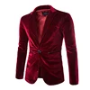 Shiny Purple One Button Velvet Blazer Jacket Men 2022 Spring New Slim Fit Club Party Wedding Dress Blazers Male Blazer Masculino 4