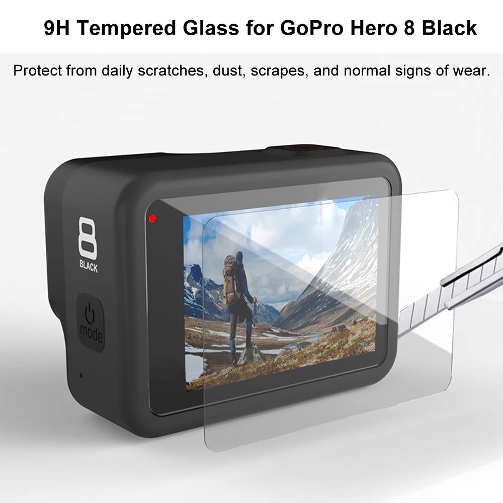 Tempered Glass Screen Protector for GoPro Hero 8 Black Lens Protection Protective Film for Gopro8 Go pro 8 Camera Accessories-1