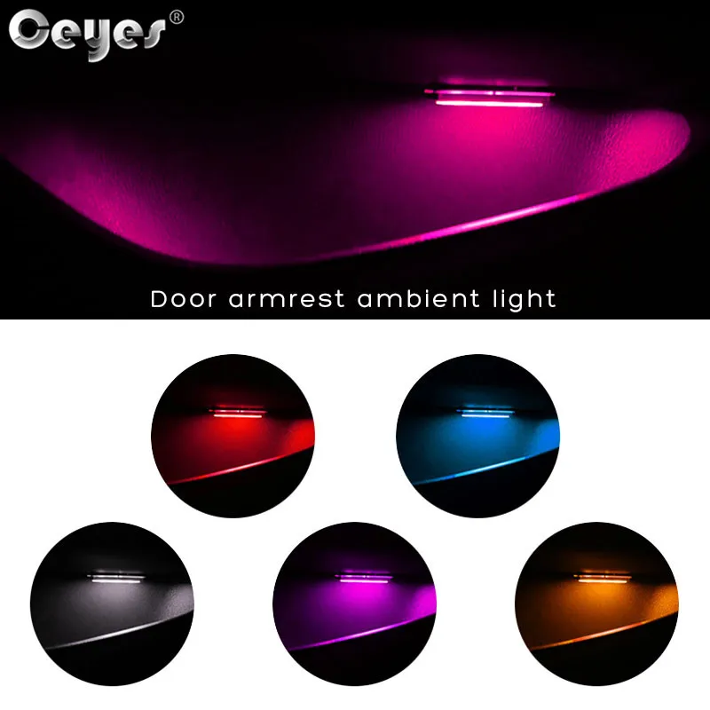 LED Car Lights LED Atmosphere Lamp LED Car Decorative Lights Car Ambient Lights LED Atmosphere Lighting LED Interior Lights Car Interior Door Handle Bowl Welcome Atmosphere Light LED Safety Warning Signal Lamp Strip Auto Decorative Ambient Lights