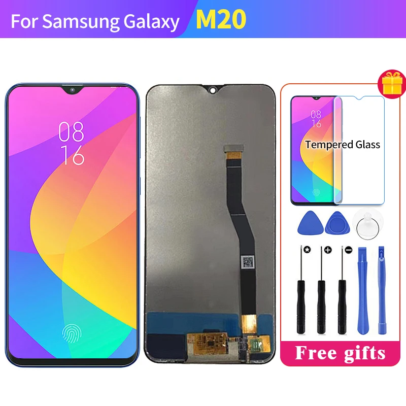 ЖК дисплей с сенсорным экраном и дигитайзером для SAMSUNG Galaxy M20 SM M205 M205F|Экраны