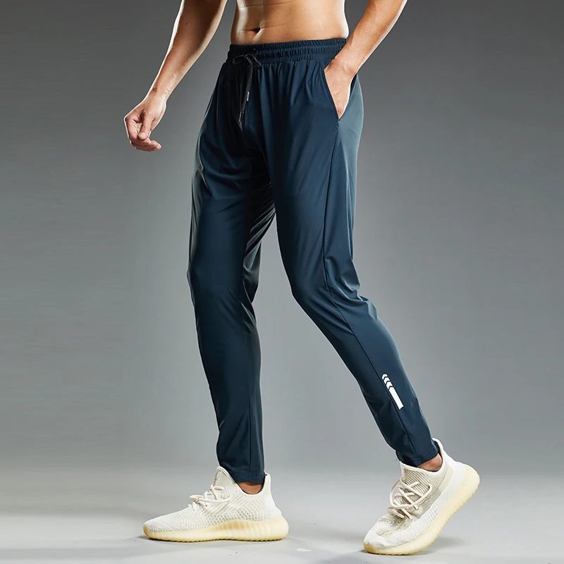 Summer Thin Men's Jogging Sweatpants Elastic Shrink Leg Casual Outdoor Training Fitness Sport Pants Running Trousers