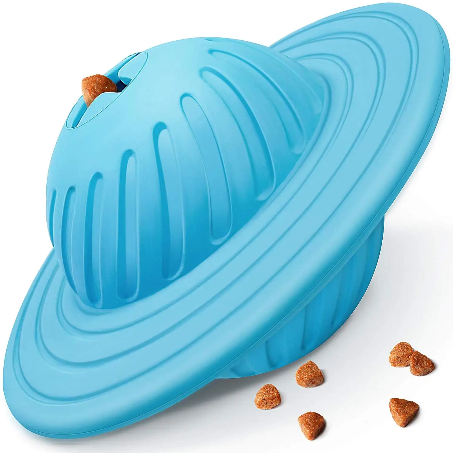 Dog Food Leakage Toy UFO Shape IQ Training Interactive Dogs Toy Natural Rubber Resistance to bite Chewing Playing Pet Toy