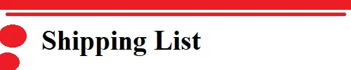 shipping list7678