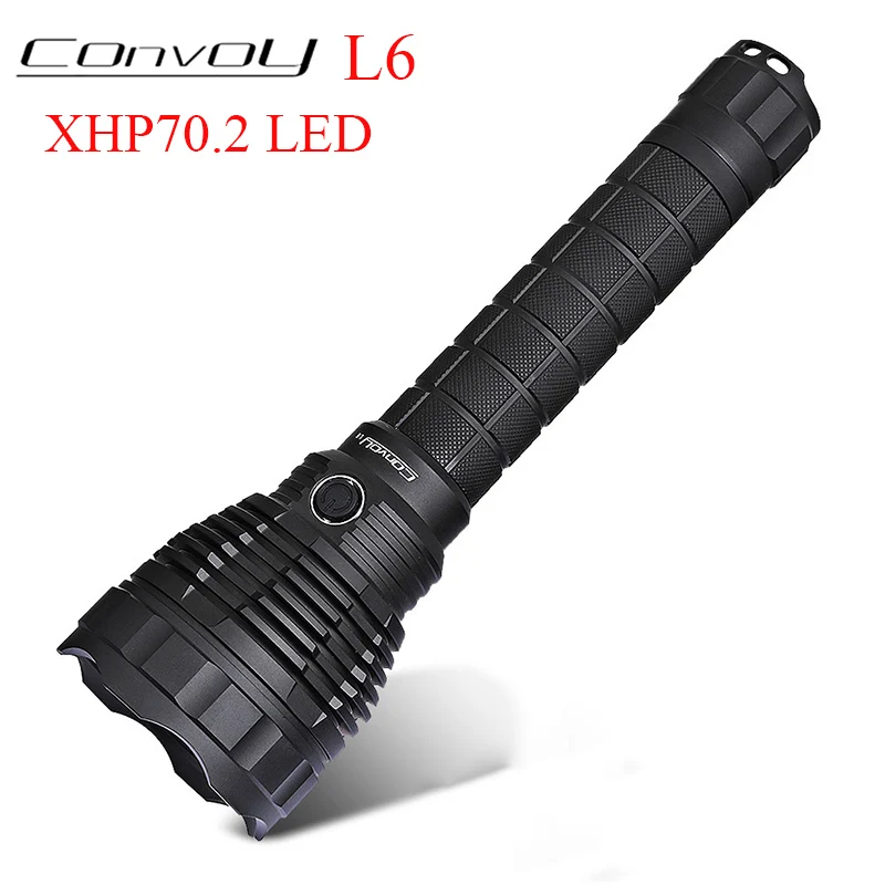 Конвой L6 Cree XHP70.2 светодиодный вспышка светильник Охота Linterna Фонарик полицейский
