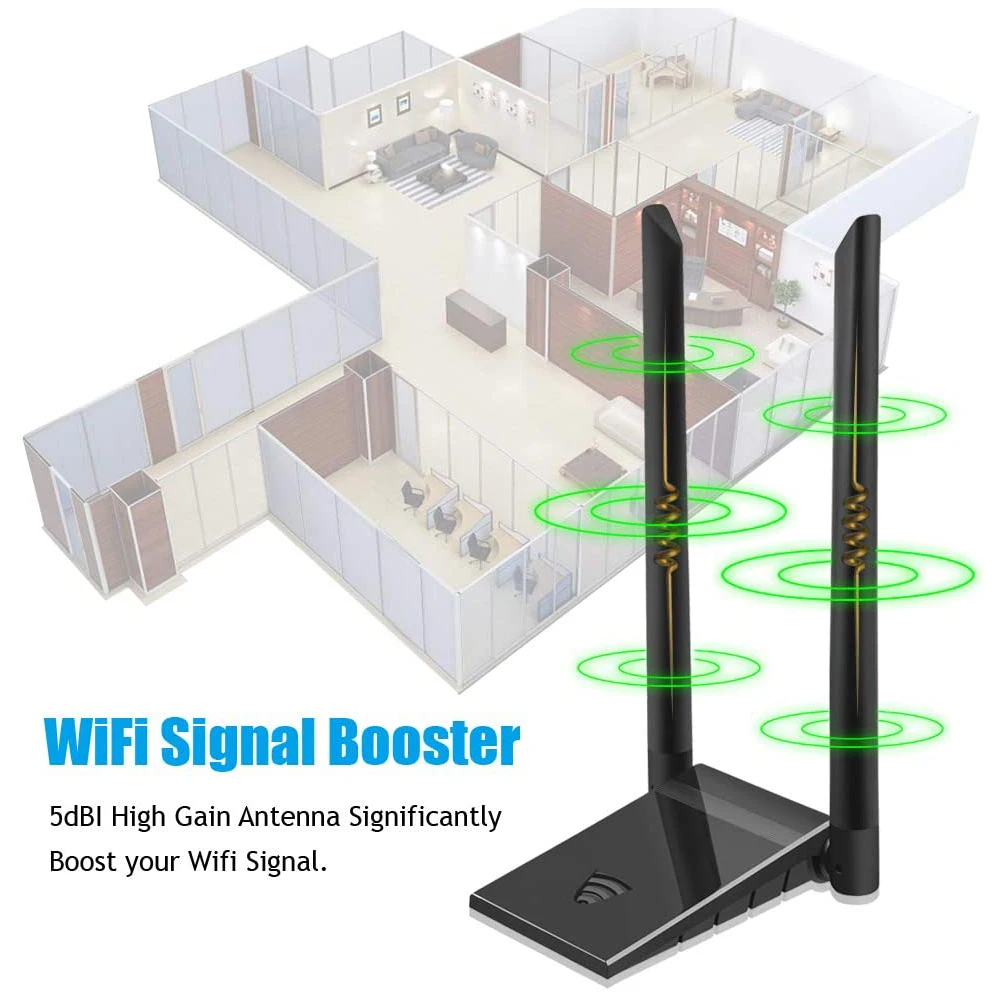 Dual Band 2.4G/5Ghz WiFi Adapter - Image 2