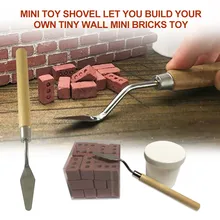 Мини-игрушечная Лопата позволит вам построить свой собственный Tinys стены мини-кирпичи игрушки Пластиковые и деревянные мини-игрушки садовые растения инструмент Детские садовые игрушки