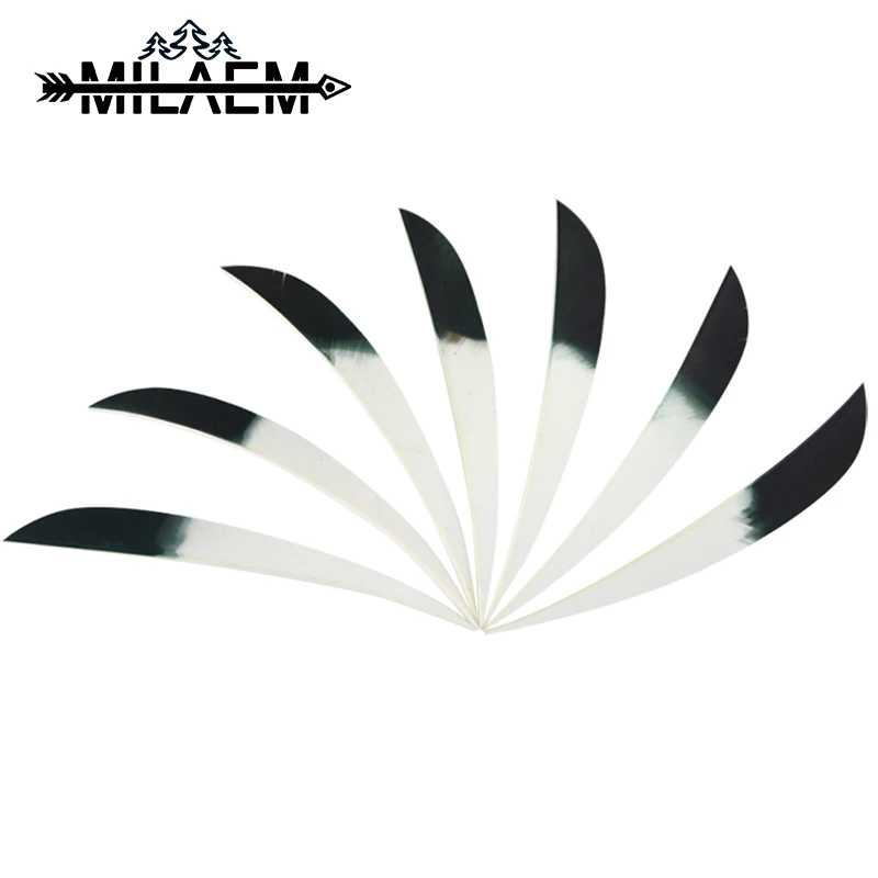 30/50 Pcs Archery Real Natural Feather Right Wings 5 Inch Shield/water