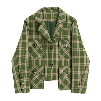 

LANMREM 2020 autumn street wear fashion notched collar single-breasted with pocket all-match loose blazer for women 2A752
