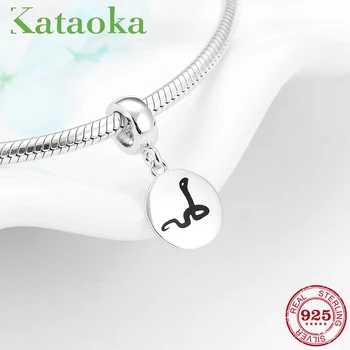 

New 925 Sterling Silver 12 Chinese Zodiac snake Charms For jewelry making Fit Original Kataoka Charm Bracelet