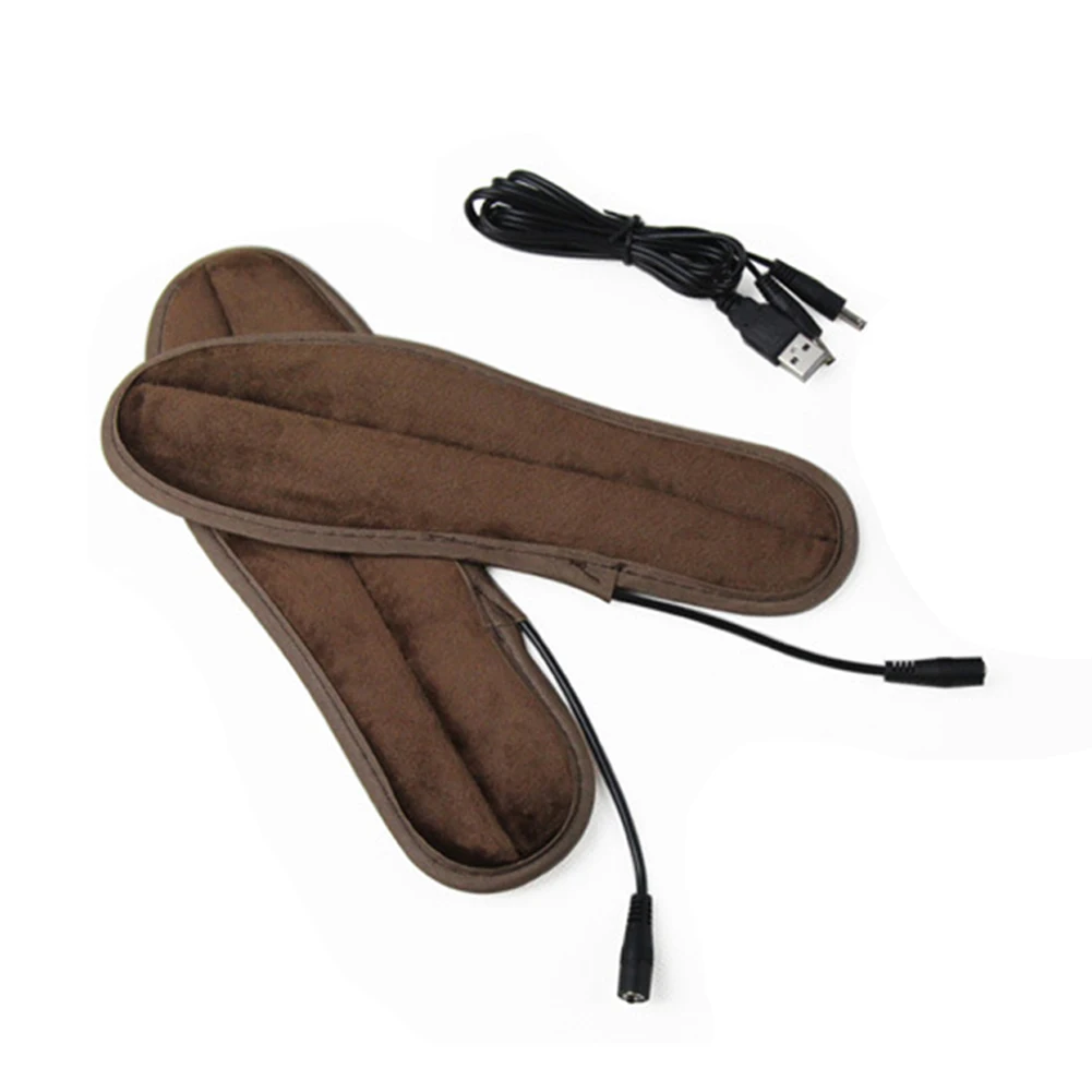 

1 Pair Soft USB Charging Foot Warmer Electric Heated Energy Saving Sports Carbon Fiber Winter Solid Insoles Outdoor Comfort