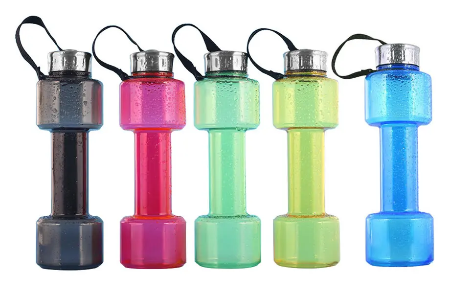 OBR 750ml Dumbbell Sports Water Bottle Whey Protein Powder Shaker Bottle Multi-functional Leakproof Drink Bottle With Rope