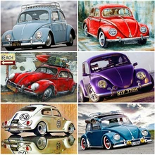 

DIY 5D Red Bus Diamond Painting Cross Stitch Full Square Round Diamond Embroidery Rhinestones Pictures Handmade Home Decoration