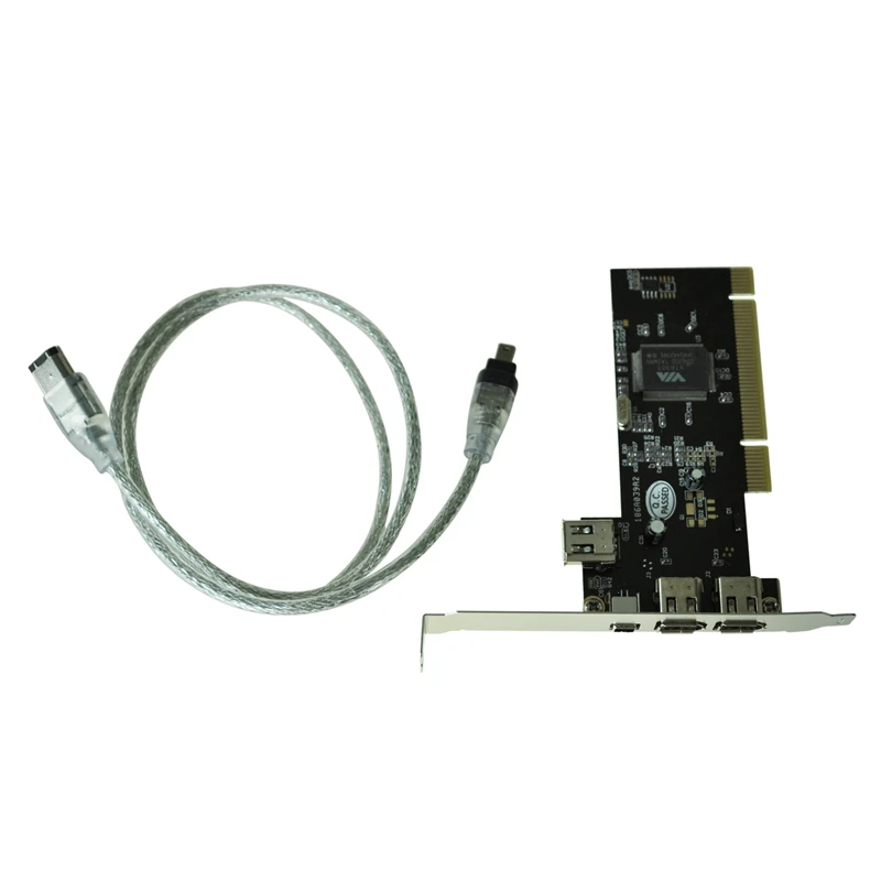 PCI FireWire IEEE 1394 3+ 1 портовая карта+ 4/6 контактный кабель