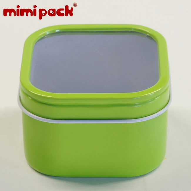 Mimipack квадратные жестяные коробки с прозрачным окном сахар шоколад коллекция