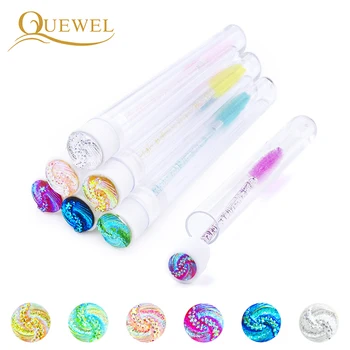 

Quewel 1PC Diamond Crystal Eyelash Brush Reusable Eyebrow Brushes Eyelashes Extension Glitter Mascara Applicator Make Tool