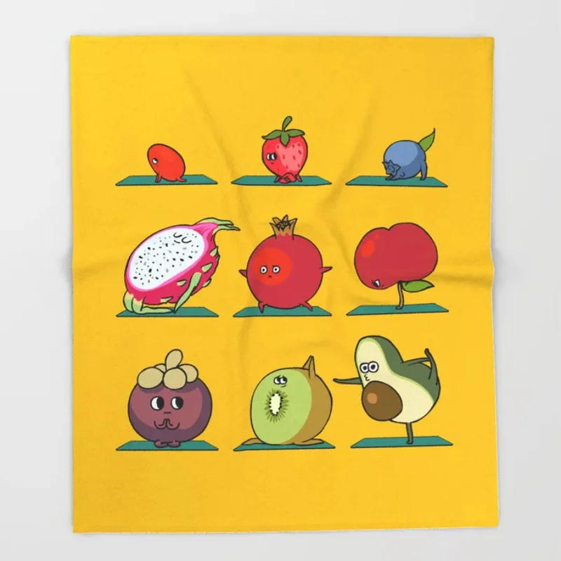 Super Fruits Yoga Throw Blanket