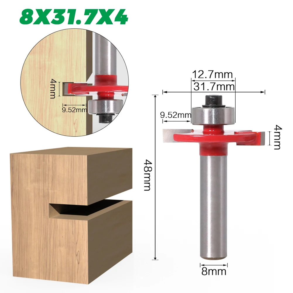 Фасонная фреза "Высота X 3/8" Глубина слот 1/2 бит-8 "хвостовик