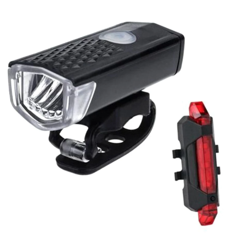 Excellent Bicycle Light Bike Headlight LED Taillight USB Rechargeable Flashlight MTB Road Bike Cycling Lantern Bicycle Lamp 3