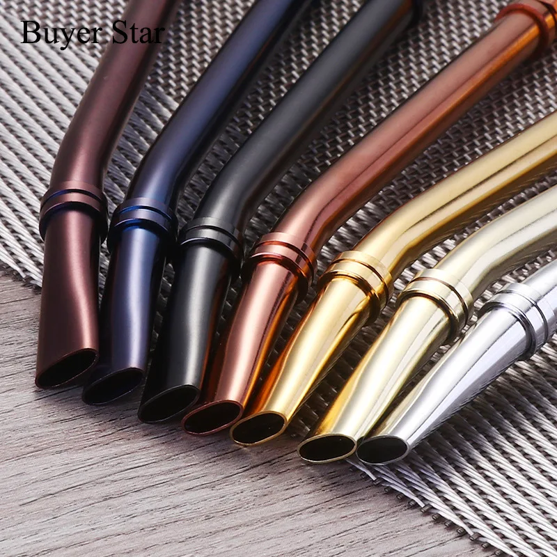 Creative 304 Stainless Steel Korean Style Hot Drinks Straw Environmentally Friendly xi guan shao Manufacturers Bar Restaurant KT