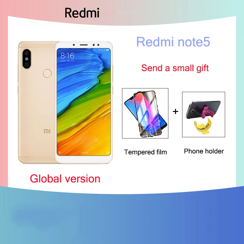 Смартфон Xiaomi Redmi Note 5 глобальная версия дюйма Snapdragon 636 2160*1080 99 HD экран камера 13 МП