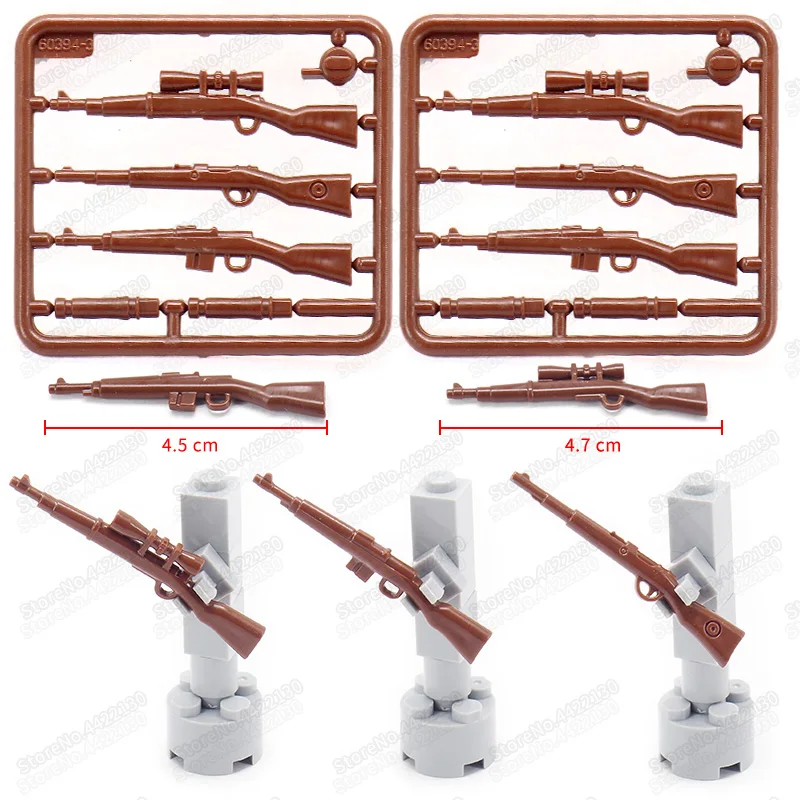 

Military Weapons Sheet Building Blocks Lot 98k World War 2 Army Germany Figures Guns Set Moc Child Christmas Birthday Gifts Toys