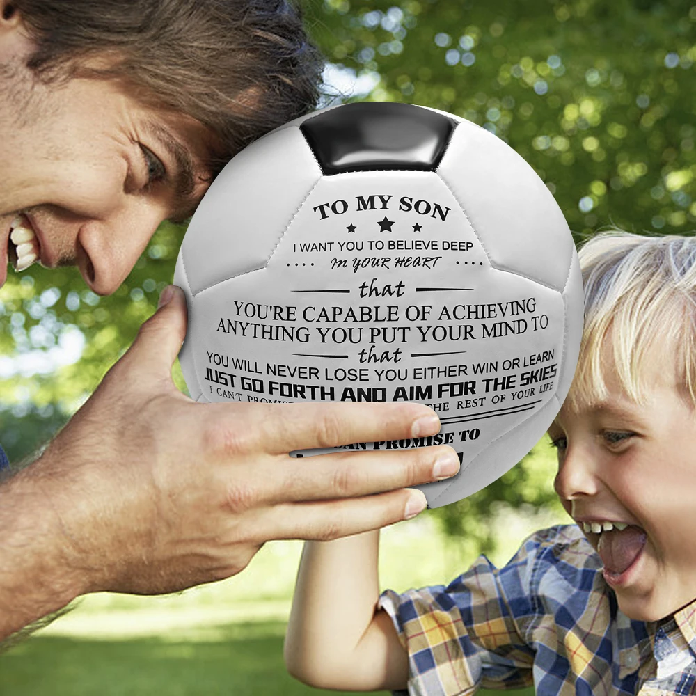 Kenon Ballon de football imprimé pour votre fils – Cadeau d'anniversaire,  de mariage, d'obtention de diplôme – Parfait pour les matchs ou jeux en