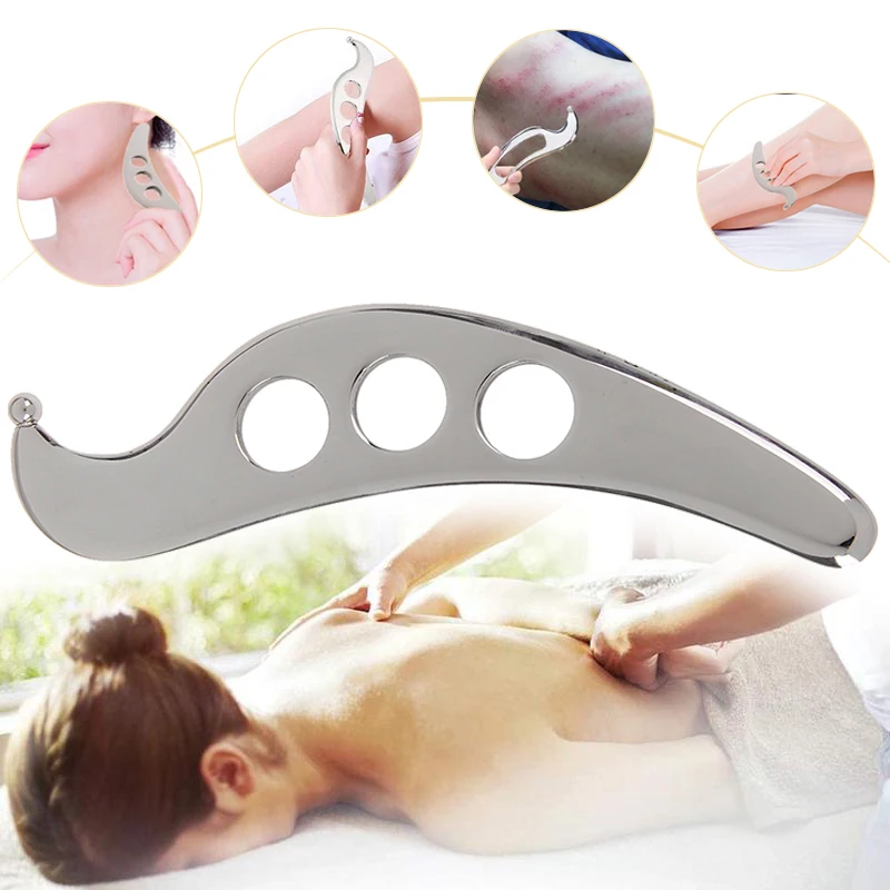Gua Sha Tool Stainless Steel Manual Scraping Massage Tools Physical Therapy Pain Relief Myofascial Release Tissue Mobilization afbeelding