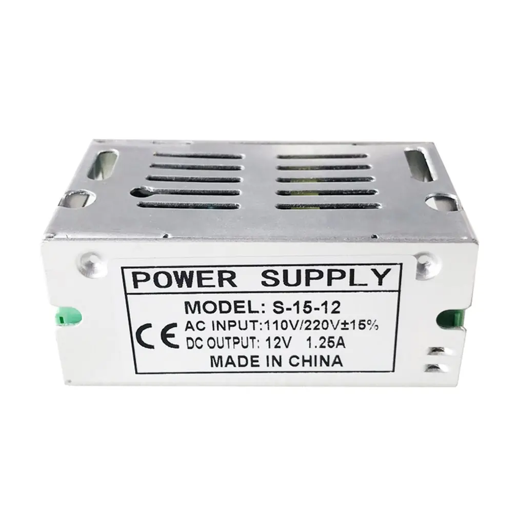 DC12V 1.25A 15 Вт светильник ing трансформаторы светодиодный драйвер адаптер питания для светодиодной ленты светильник переключатель питания светодиодный драйвер