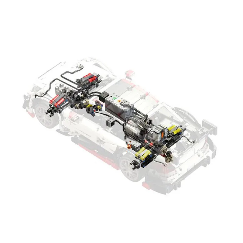 Technic C63 спортивный автомобиль MOC-6687 светодиодный Радиоуправляемый двигатель мощный автомобиль подходит MOC строительный блок кирпичи модели автомобилей детские игрушки подарки