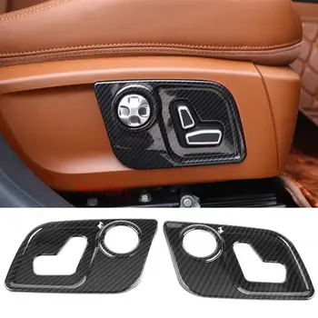

2pc Car Seat Adjustment Frame Cover Trim Stickers Carbon Fiber Style for Maserati Levante 2017 2018 Automobiles