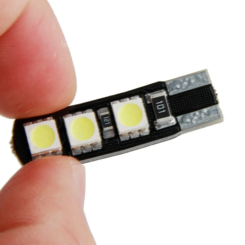 10PcT10 194 168 W6W 6SMD 5050 Car LED Light Bulb Xenon Whirt For Car Tail Light Bright White Taillight Car Accessories