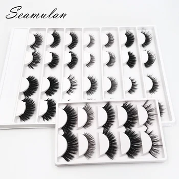 

5Pairs HandMade Mink Eyelashes Makeup 3D Mink Lashes Natural False Eyelashes Long Eyelashes Extension Fake Eyelashes makeup tool