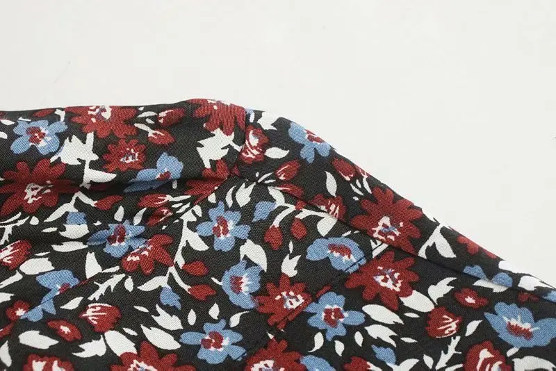 Модное женское платье миди 357-58-9269 в европейском и американском стиле с цветочным принтом