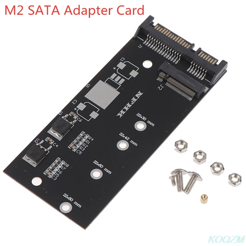 1SetM.2 SATA Adapter Raiser M2 to SATA Adapter M.2 to SATA Adapter M.2 NGFF Converter 2.5" SATA3