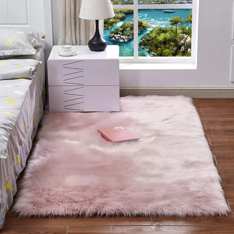 

New Soft Artificial Sheepskin Rug Chair Cover Artificial Wool Warm Hairy Carpet Seat Fur Fluffy Area Rugs Home Decor 60*120cm